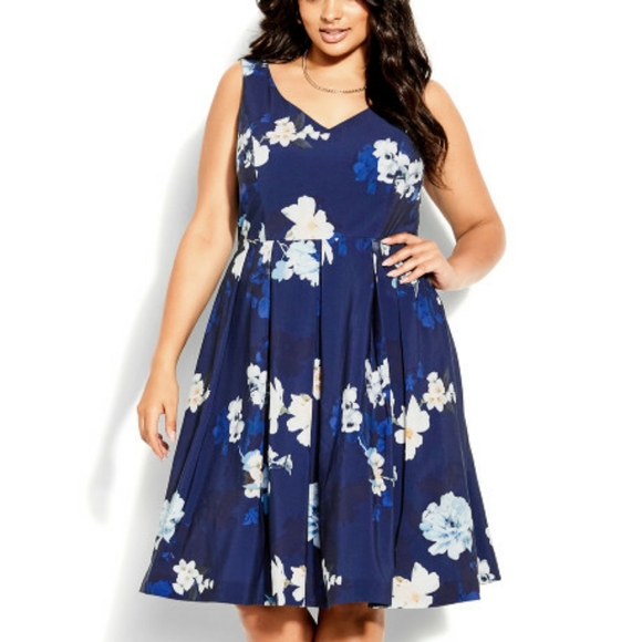 City ChicWomen's Highland Floral Dress Brown Size 22W